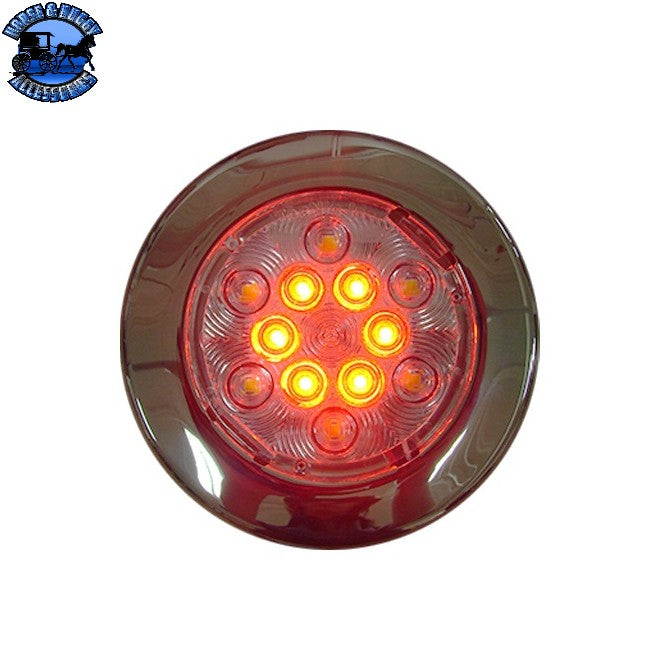 TN-E06-WS0B-1 SILHO-X 4'' ROUND WHITE/BLUE COMBO LIGHT S.S. TRIM RING