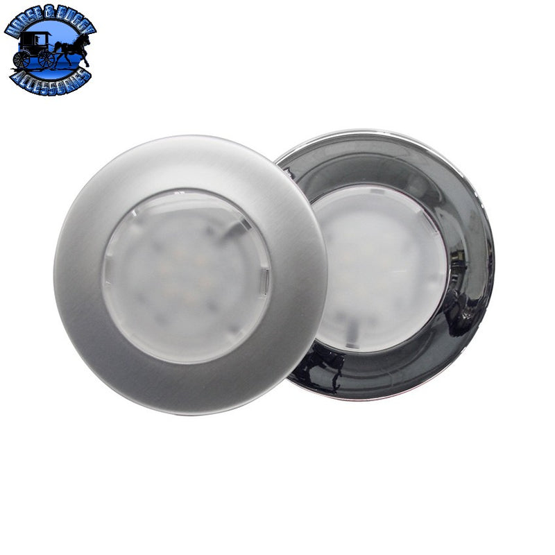 TN-E20-WCB0-1  6'' ORION WHITE/BLUE INTERIOR LIGHT W/CHROME RING