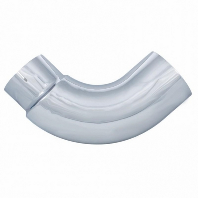 Chrome 90 Degree Exhaust Elbow, Reduce 6" O.D. To 5" I.D. - 13" X 13" #E490-65-1313