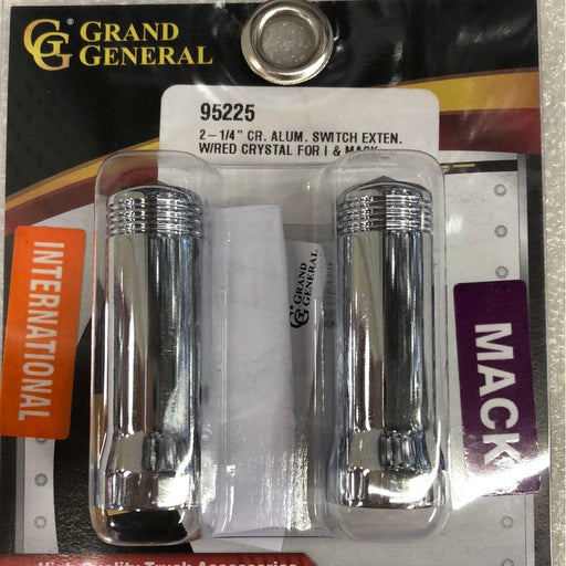 95225 2-1/4" CR. ALUM. SWITCH EXTEN. W/RED CRYSTAL FOR I & MACK Dim Gray