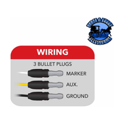 2"x 6" Rectangular Trux Dual Revolution LEDs (Choose Color) 2"X6" TRAILER Amber to Blue - 10 Diodes,Red to Blue - 10 Diodes,Red to White - 10 Diodes Light Gray