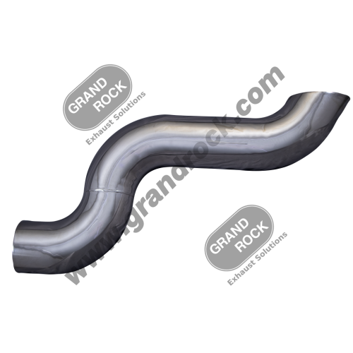 ED-5LC  STACK DUMP,5"3-BEND OD/MITER CHR
