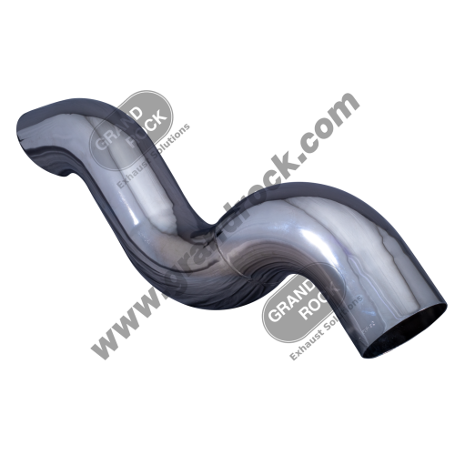 ED-5LEXC  STACK DUMP,5"3-BEND ID/MITER CHR