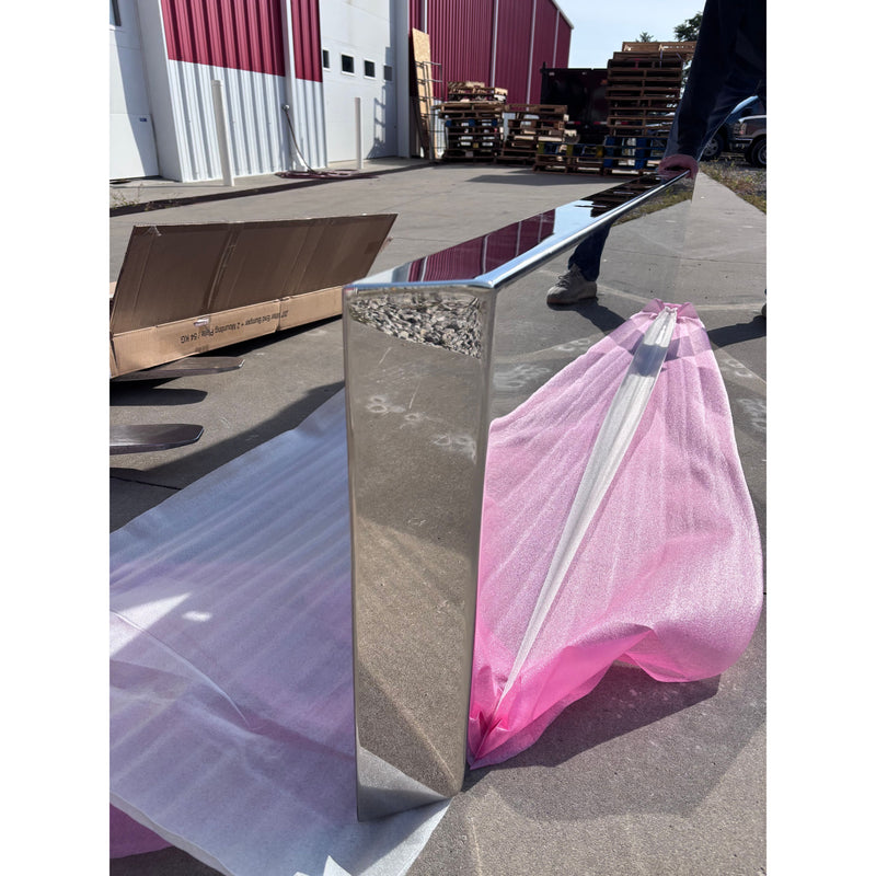 #SSQTP20MT Universal Bumper Stainless 20" blind mount (mitered end) (No Holes) (No bm plates) BUMPER Light Slate Gray