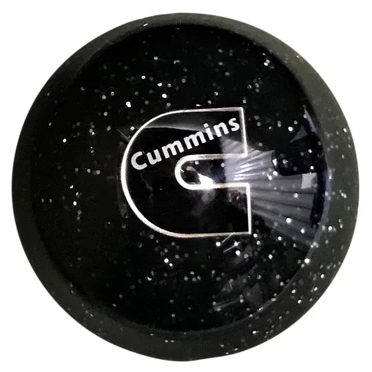 Black Cummins Logo Shift Knobs (M10x.50 female threads) (Fits 5,6 speed manual Dodge Cummins Truck & Dodge Ram 2500, 3500) SHIFTER Black Glitter