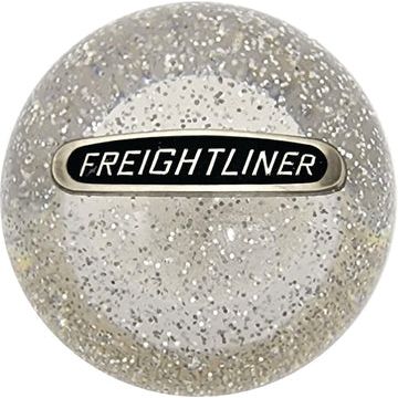 Gray Freightliner Emblem Brake Knob (5/8"-11 female threads) brake knob Clear Glitter