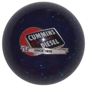 Cummins Logo Shift Knobs (M10x1.50 female threads) (Fits 5,6 speed manual Dodge Cummins Truck & Dodge Ram 2500, 3500) SHIFTER Dependable Diesel Blue Glitter Dark Slate Gray