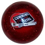 Cummins Logo Shift Knobs (M10x1.50 female threads) (Fits 5,6 speed manual Dodge Cummins Truck & Dodge Ram 2500, 3500) SHIFTER Dependable Diesel Red Glitter Dark Red