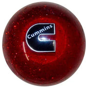 Cummins Logo Shift Knobs (M10x1.50 female threads) (Fits 5,6 speed manual Dodge Cummins Truck & Dodge Ram 2500, 3500) SHIFTER Red Glitter Dark Red