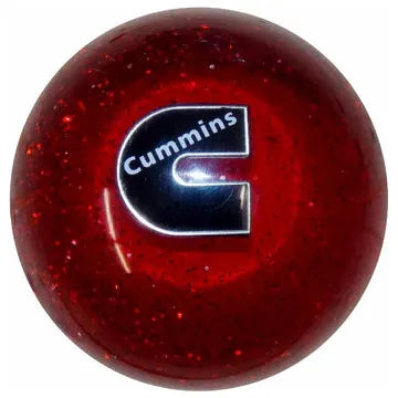 Dark Red Cummins Emblem Brake Knobs (5/8"-11 female threads) brake knob Red Glitter