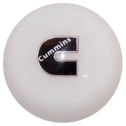 Cummins Logo Shift Knobs (M10x1.50 female threads) (Fits 5,6 speed manual Dodge Cummins Truck & Dodge Ram 2500, 3500) SHIFTER White Light Gray