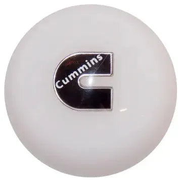 Cummins Logo Shift Knobs (M10x1.50 female threads) (Fits 5,6 speed manual Dodge Cummins Truck & Dodge Ram 2500, 3500) SHIFTER White Light Gray