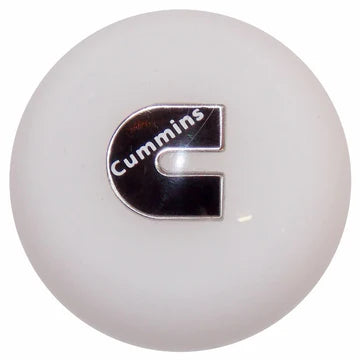 Light Gray Cummins Emblem Brake Knobs (5/8"-11 female threads) brake knob White