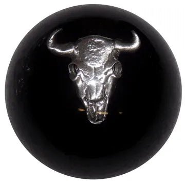 Black Cow Skull Shift Knobs (1/2"-13 female threads) SHIFTER Black