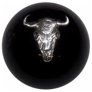 Cow Skull Brake Knobs (5/8"-11 female threads) Twisted Shifterz (Choose Color) brake knob Black Black