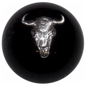Cow Skull Brake Knobs (5/8"-11 female threads) Twisted Shifterz (Choose Color) brake knob Black Black