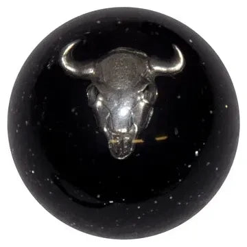 Cow Skull Shift Knobs (1/2"-13 female threads) Twisted Shifterz (Choose Color) SHIFTER Black Glitter Black