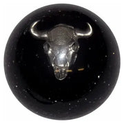 Cow Skull Brake Knobs (5/8"-11 female threads) Twisted Shifterz (Choose Color) brake knob Black Glitter Black
