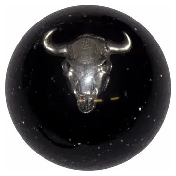 Cow Skull Brake Knobs (5/8"-11 female threads) Twisted Shifterz (Choose Color) brake knob Black Glitter Black