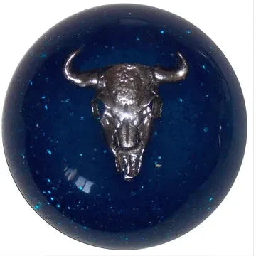 Cow Skull Shift Knobs (1/2"-13 female threads) Twisted Shifterz (Choose Color) SHIFTER Blue Glitter Midnight Blue