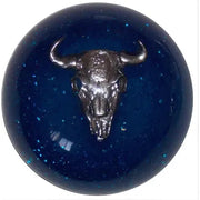 Cow Skull Brake Knobs (5/8"-11 female threads) Twisted Shifterz (Choose Color) brake knob Blue Glitter Midnight Blue
