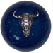 Midnight Blue Cow Skull Brake Knobs (5/8"-11 female threads) brake knob Blue Glitter