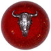 Dark Red Cow Skull Shift Knobs (1/2"-13 female threads) SHIFTER Orange Glitter
