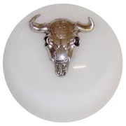 Cow Skull Shift Knobs (1/2"-13 female threads) Twisted Shifterz (Choose Color) SHIFTER White Light Gray