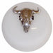 Gray Cow Skull Brake Knobs (5/8"-11 female threads) brake knob White