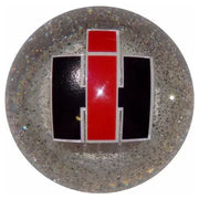 IH Emblem Brake Knobs (5/8"-11 female threads) Twisted Shifterz (Choose Color) brake knob Clear Glitter Dim Gray