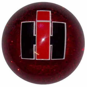 Black IH Emblem Brake Knobs (5/8"-11 female threads) brake knob Red Glitter