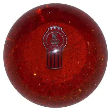 Kenworth Emblem Shift Knobs (1/2"-13 female threads) Twisted Shifterz (Choose Color) SHIFTER Orange Glitter Dark Red
