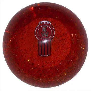 Dark Red Kenworth Emblem Brake Knobs (5/8"-11 female threads) brake knob Orange Glitter