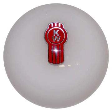 Kenworth Emblem Shift Knobs (1/2"-13 female threads) Twisted Shifterz (Choose Color) SHIFTER White Dark Gray