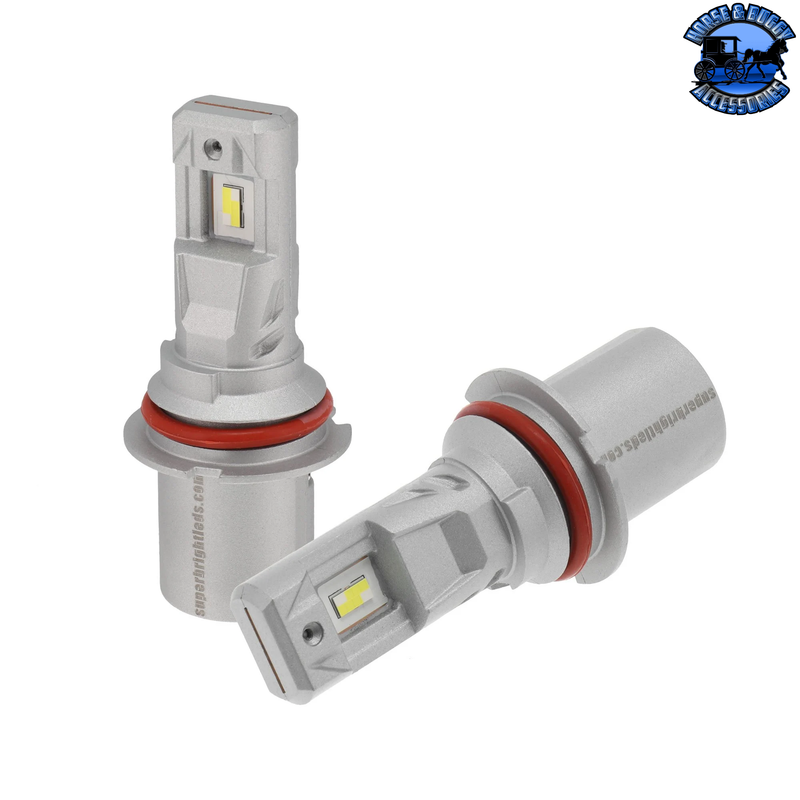 SB-EXHL-9007 9007/HB5 LED LIGHT BULBS - 34W/PAIR - FANLESS 4,000 LUMENS/SET - 5700K