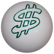 White Dollar Sign Shift Knob #E-DLR-WHT (1/2"-13 female threads) SHIFTER Dark Gray