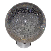 Font 1 Engraved Trailer Brake Knobs (5/8"-11 female threads) Twisted Shifterz (Choose Color) brake knob Clear Glitter Dim Gray