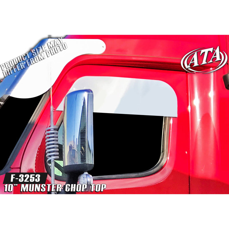 Freightliner Cascadia (Choose Size) Chop Tops (Fits 2007-2024) WINDOW CHOP TOP F-3253 - 10" Black