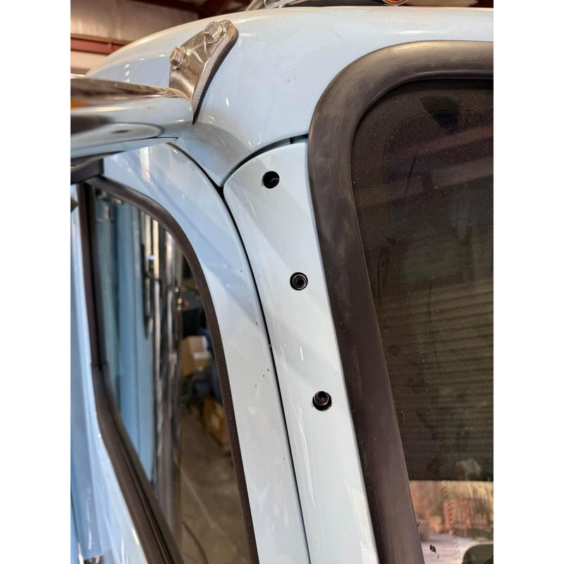 Rollin Low 12x8" Reverse Bowtie Visor (Kenworth T680, T880, W990) (Peterbilt 567, 579, 589)  #3001 PETERBILT VISOR Dark Slate Gray