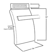 H-JL1006 34'' 304SS QUARTER FENDER (SKIN ONLY) FOR RECT. BRACKET MOUNTS (PAIR) QUARTER FENDER Dim Gray