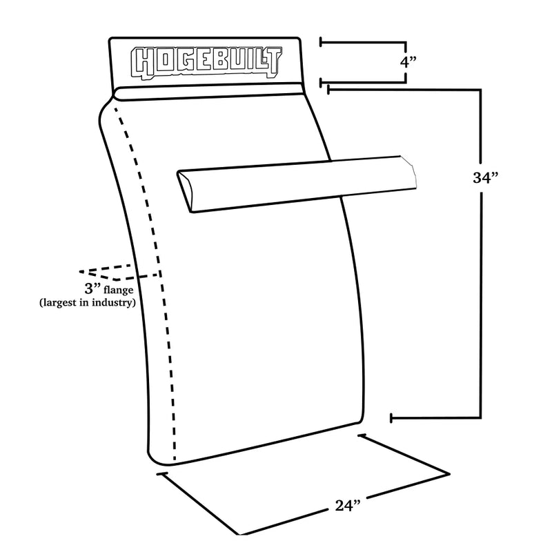 H-JL1006 34'' 304SS QUARTER FENDER (SKIN ONLY) FOR RECT. BRACKET MOUNTS (PAIR) QUARTER FENDER Dim Gray