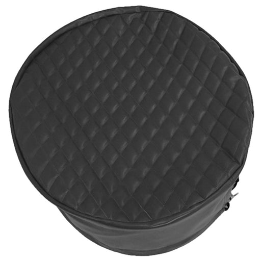 #01-065260305 26 Inch Black Quilted Vinyl Fuel Tank End Covers With 3 Inch Skirt For Peterbilt Dark Slate Gray