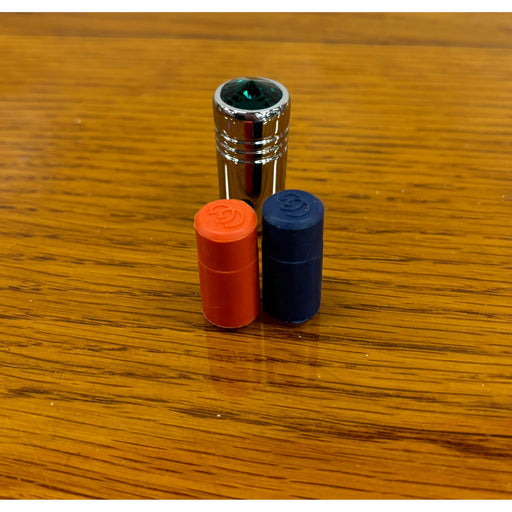 95183 1" UNIVERSAL CR. ALUM. TOGGLE SWITCH EXT.W/GREEN CRYSTAL TOGGLE SWITCH Dark Goldenrod