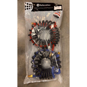 117-444 (15 ft. Long) w/40" Lead, 70mm Diameter (Pair) Red/Blue Grips AIR HOSE Dim Gray