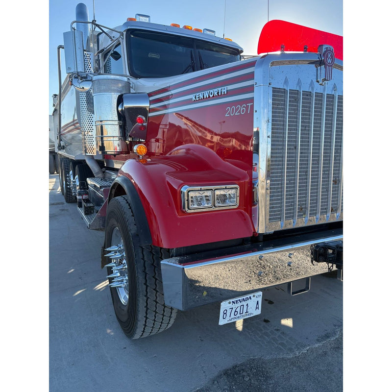 SZ-KWTURNSIGNAL KENWORTH TURN SIGNAL HOOD DELETE CUT FROM 14 GA SS 304 #8 sold by the piece