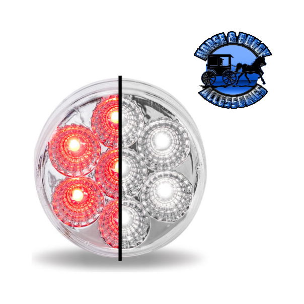 Light Gray 2.5" Round Trux Dual Revolution LEDs (Choose Color) 2.5" ROUND Red to White - 7 Diodes