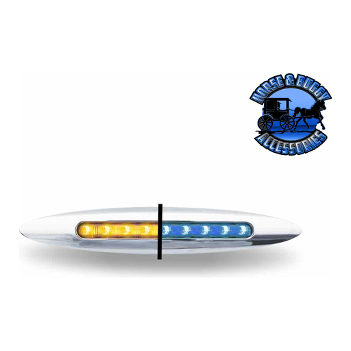 Light Gray 6" Trux Dual Revolution LEDs (Choose Color and Style) SLIM FLATLINE Amber to Blue Slim Flatline - 9 Diodes