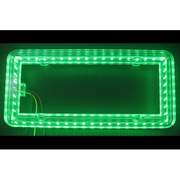 Halo Glow Light for License Plates with (Choose Color) and White LEDs Green Dark Green