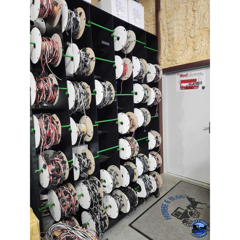 GRAND GENERAL CONTINUOUS 3-PRONG RIGHT ANGLE LIGHT PLUG WIRE HARNESS ROLL wire harness 12"/100,18"/50,24"/50,36"/50 Gray