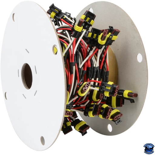 UPT 99' Roll Of 12 Gauge Wire Harness With Triple Bullet Plugs For Trailer Side Marker Lights